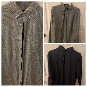 3 Club Monaco Slim Buttondowns